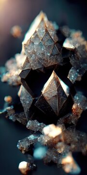 Abstract Mobile Wallpaper With Dark Crystals