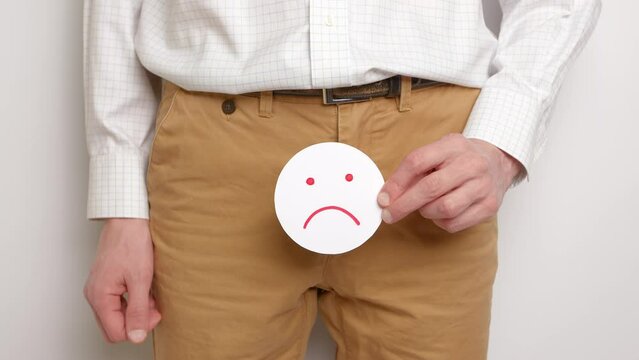 Prostate cancer concept. Inflammation of the premature ejaculation, erection problems, bladder.	