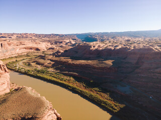 Aerial Colorado River near Moab