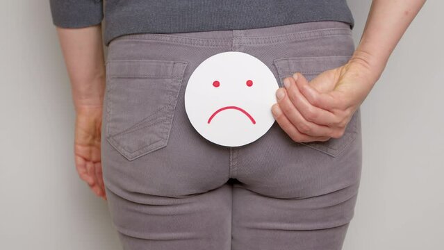 The concept of hemorrhoids in a man. Diarrhea.