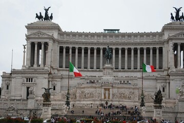 a view of Altare della Patria in Rome, Italy