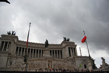 a view of Altare della Patria in Rome, Italy