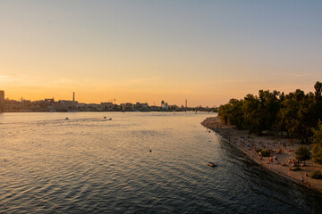 the beach is full of people