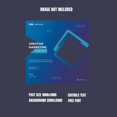 Creative business solutions social media post template