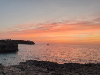 Beautiful sunrise on Mallorca's coast