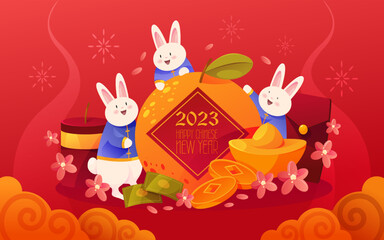 Happy new year greeting card or vector banner.