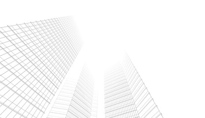 Obraz na płótnie Canvas Modern architecture building 3d illustration