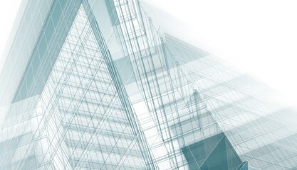 Fototapeta na wymiar Modern architecture building 3d illustration