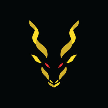 Markhor logo and icon markhoor cooperate Identity logo. Black and white. vector illustration.