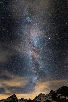 Milky Way is our home Galaxy. Picture was taken at Berninapass in Switzerland