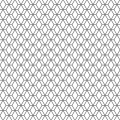 Fototapeta premium Vector illustration. The texture of the contour hexagon. Black and white, grey geometric seamless pattern. Mosaic abstract background. Hexagonal repeating geometric polygon texture.