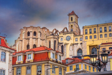 Fototapeta na wymiar Street view of picturesque Lisbon city, capital of Portugal 