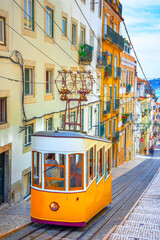 Street view of picturesque Lisbon city, capital of Portugal 