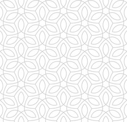 Luxury floral seamless pattern. Abstract geometric background in minimalistic linear style. Stylish vector design.