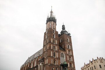 saint marys cathedral in heart of krakow poland