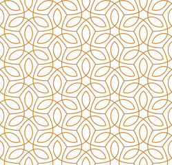 Luxury floral seamless pattern. Abstract geometric background in minimalistic linear style. Stylish vector design.