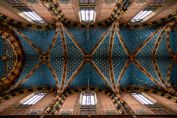 interior of saint marys cathedral in krakow poland
