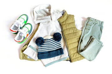 Vest,jumper,hoodie,jeans pants,hat,sneakers.baby children's clothes for spring, autumn or winter