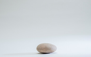 zen stone on white background