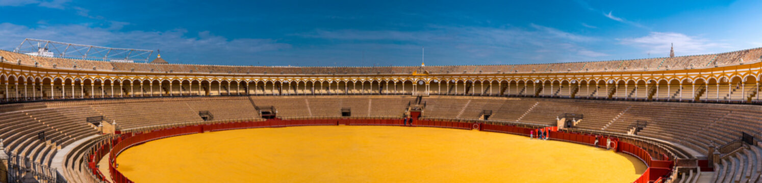 The Plaza de Toros in Seville, Andalusia, Spain