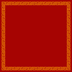 Asian background patterned frame vector illustration