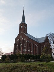Fototapeta na wymiar chiristian church building in czech countryside