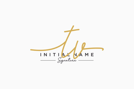 Initial TV signature logo template vector. Hand drawn Calligraphy lettering Vector illustration.