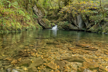 The Infierno River as it passes through the La Pesanca Recreational Area in Spain