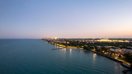 Fototapeta premium Sunet on Chicago #1