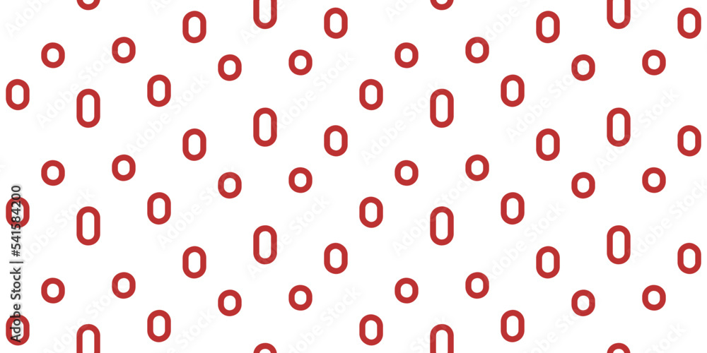 Aufkleber Red rings and ovals create something similar to polka dots. Print and various stylish design.