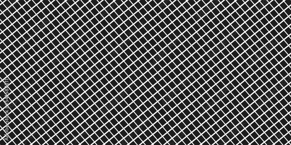 Leinwandbilder Diagonal of black rectangles. Vector pattern of identical diagonal beveled tiles. Print and various stylish design.