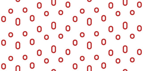 Red rings and ovals create something similar to polka dots. Print and various stylish design.