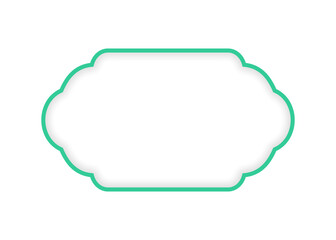 simple ornament islamic line frame