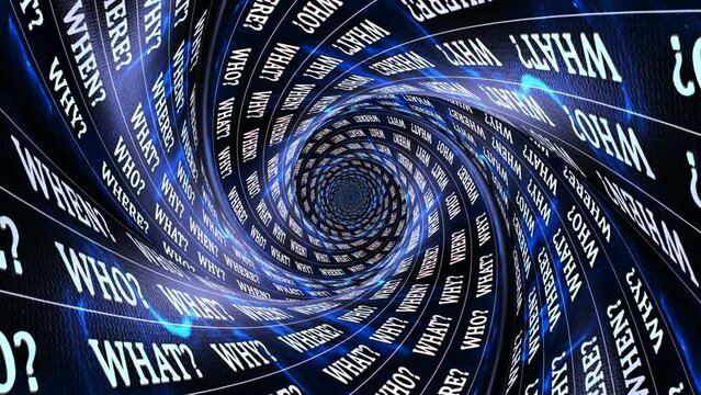 FIVE FW, ANY QUESTION Keywords on the Tunnel Walls, Animation, Background, Loop
