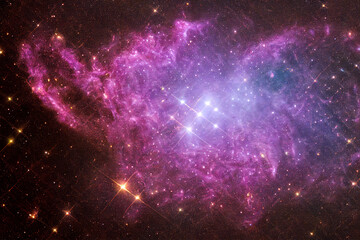 Obraz premium Endless universe with stars and galaxies in outer space. Cosmos art. Illustrations.