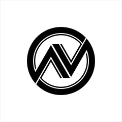 letter VA, AV Logo Design Template