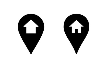 Address icon vector for web and mobile app. home location sign and symbol. pinpoint