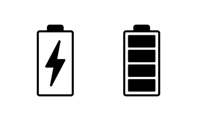 Battery icon vector for web and mobile app. battery charging sign and symbol. battery charge level