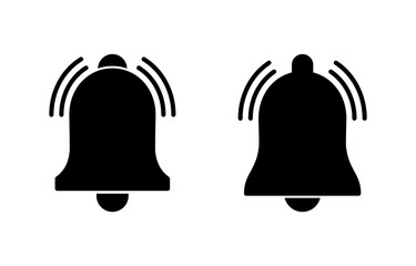 Bell Icon vector for web and mobile app. Notification sign and symbol for web site design - obrazy, fototapety, plakaty