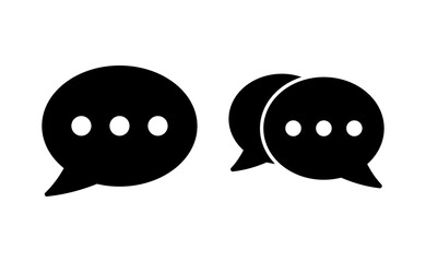Chat icon vector for web and mobile app. speech bubble sign and symbol. comment icon. message