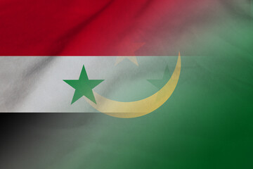Syria and Mauritania national flag transborder contract MRT SYR