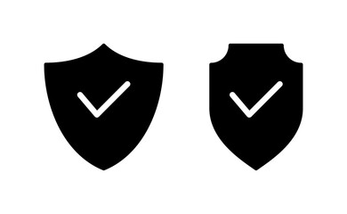 Shield check mark icon vector for web and mobile app. Protection approve sign. Insurance icon