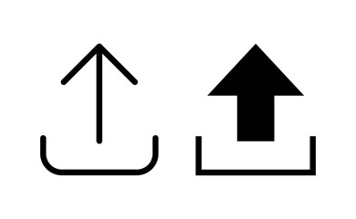 Fototapeta premium Upload icon vector for web and mobile app. load data sign and symbol