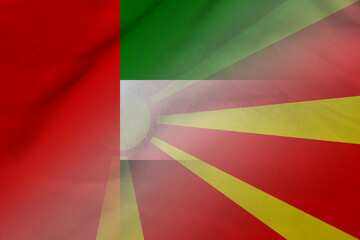 UAE and Macedonia official flag international negotiation  ARE