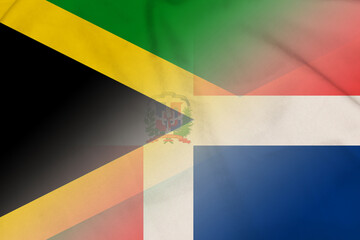 Jamaica and Dominican Republic state flag international negotiation DOM JAM