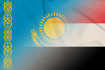 Kazakhstan and Sudan state flag transborder negotiation SDN KAZ