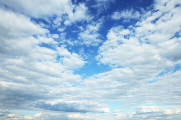 Picturesque view on beautiful sky with clouds