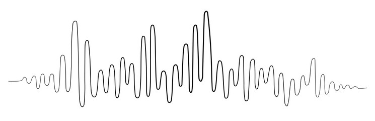 Music sound wave musical element vector illustration on white background