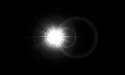 Light flare, Glowing light explodes. Light effect. ray. shining sun, bright flash. Special lens flare light effect.