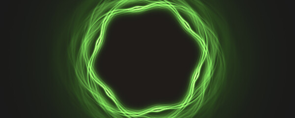 glowing green hole vortex background